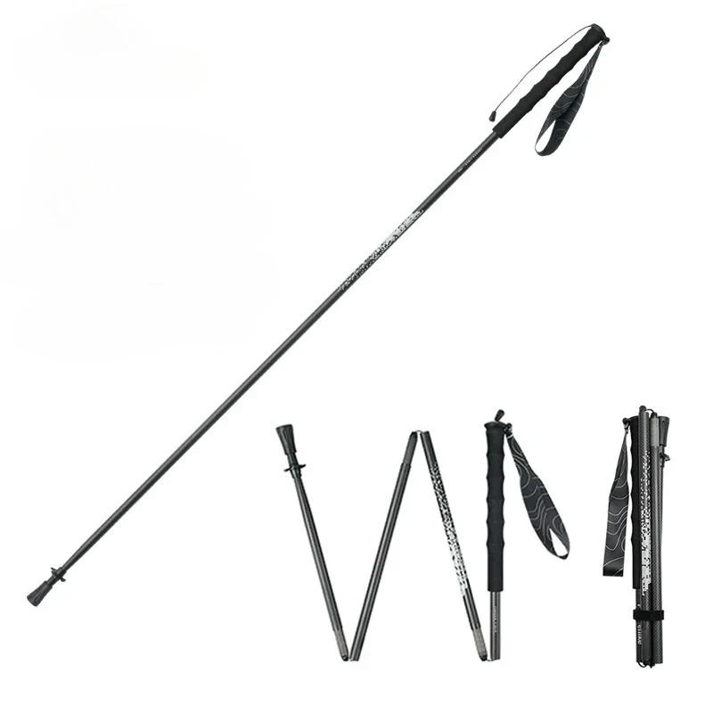 

Naturehike Folding Trekking Pole 3K Carbon Fiber Ultralight Collapsible Cane Portable Walking Staff for Outdoor Hiking Sticks