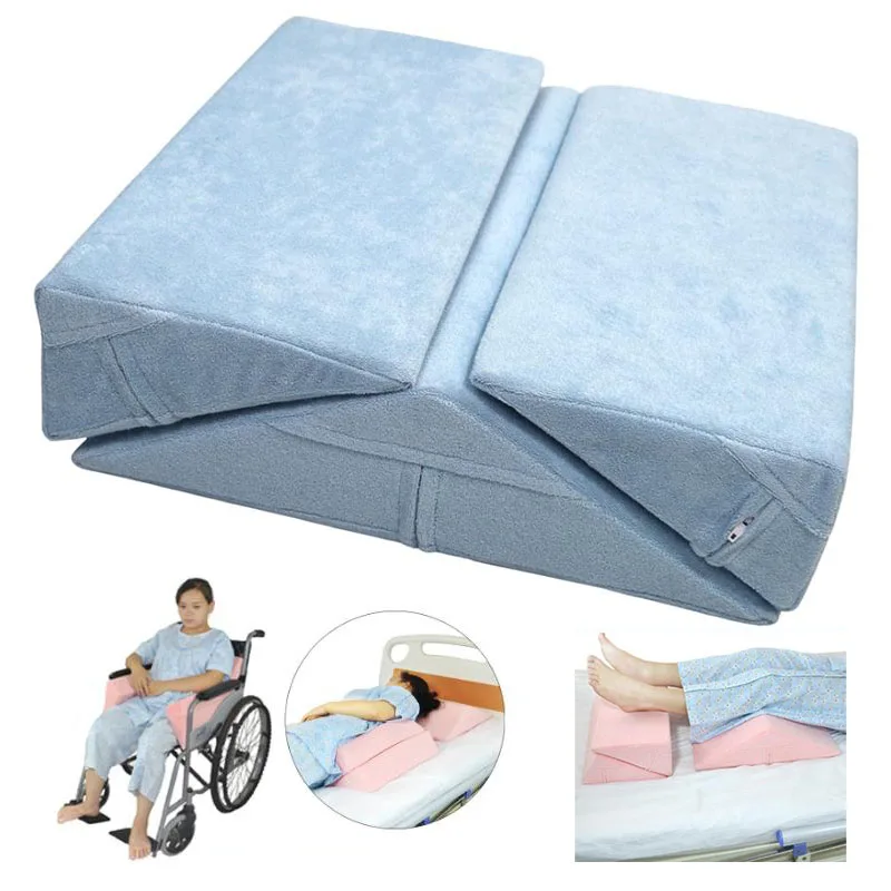 

3 Pieces Anti Bedsore Bedridden Patients Elderly Bed Wedge Pillow Elevation Support Cushion Pad Set for Leg Back Knee Waist