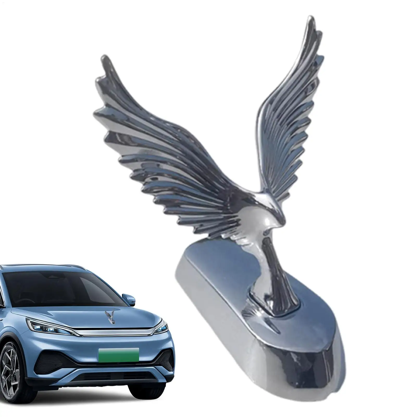 

3D Car Hood Sticker Sun Protection Metal Adhesive Car Hood Decal 3D Eagle For Sedan RV Commuting Travel Family Outings Holiday