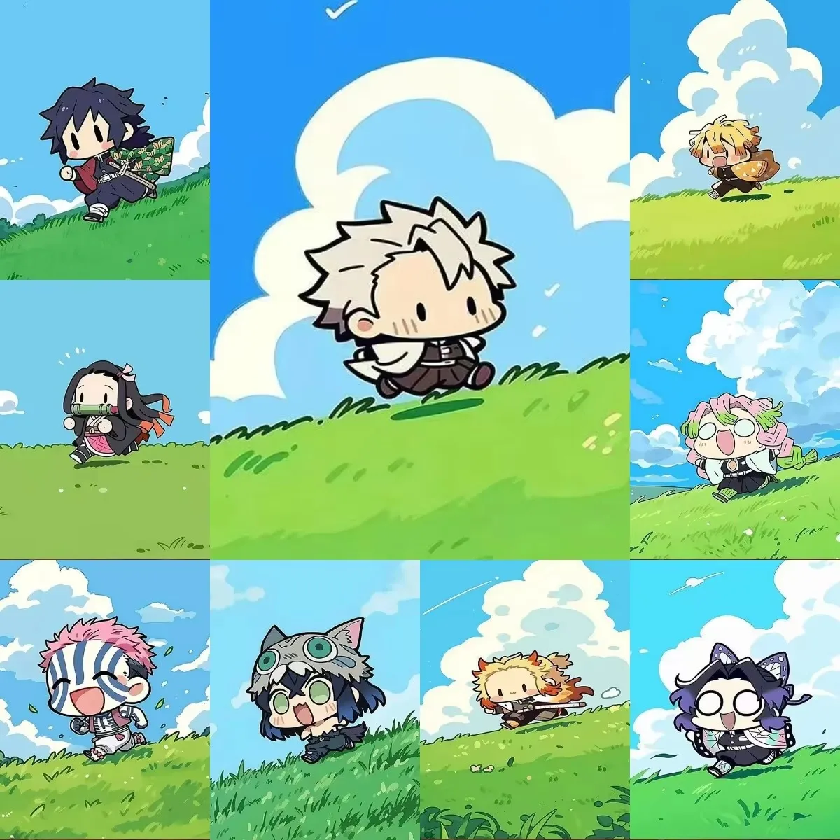 Q-version Demon Slayer Anime Character Jigsaw Puzzles 500/1000/1200/2000PCS Handmade Art Exquisite Home Decor Gift No Frame