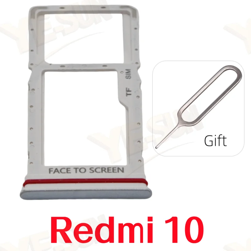 Sim Card Tray For Xiaomi Redmi 10  Sim Tray Card Slot  SIM Card Reader AdapterRepair Parts