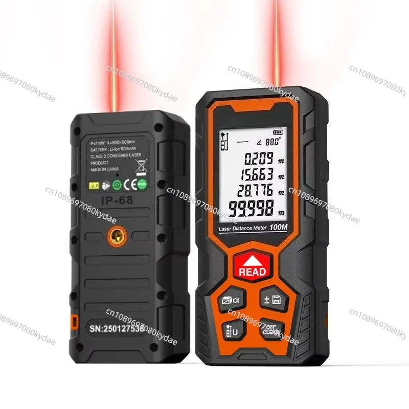Laser Tape Measure Handheld Tools with Rangefinder Ip68 Mi/ft/in Sw--wr LCD Rechargeable Distance Meter