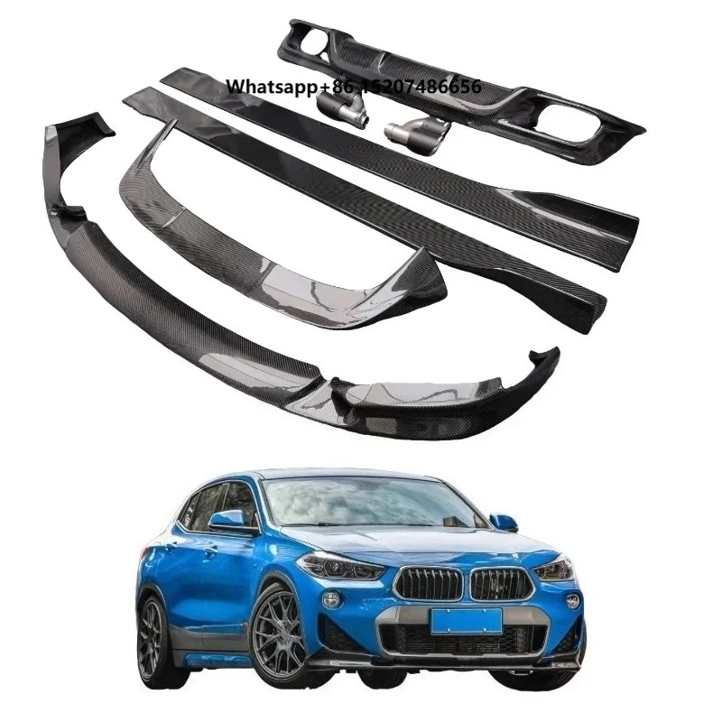 Carbon Fiber Body Kit for  X2 Upgrade 3D Style Auto Parts Rear Diffuser Front Lip Side Skirt Rear Spoiler Top Wing Tuning