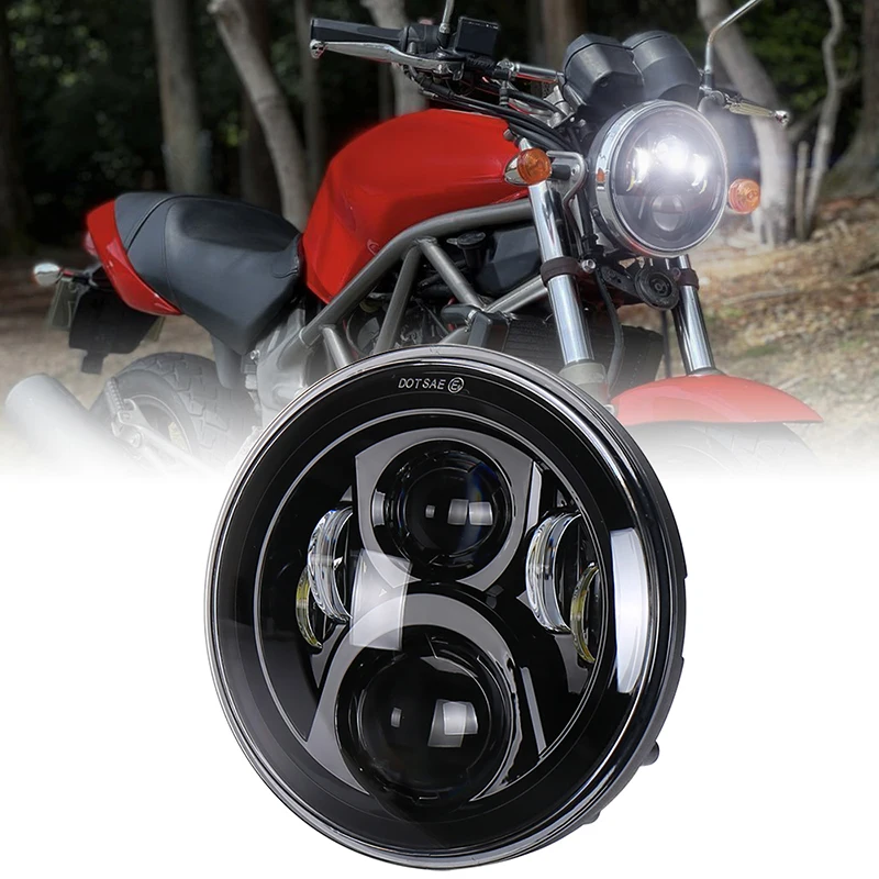 STLF  7 Inch LED Headlight with High Low Beam 50W Motorcycle Headlight for