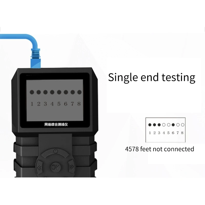 Tester per cavi rete con PoENCVLamp per CAT5e/CAT6CAT6a, tester per cavi multifunzione per tracciatori cavi