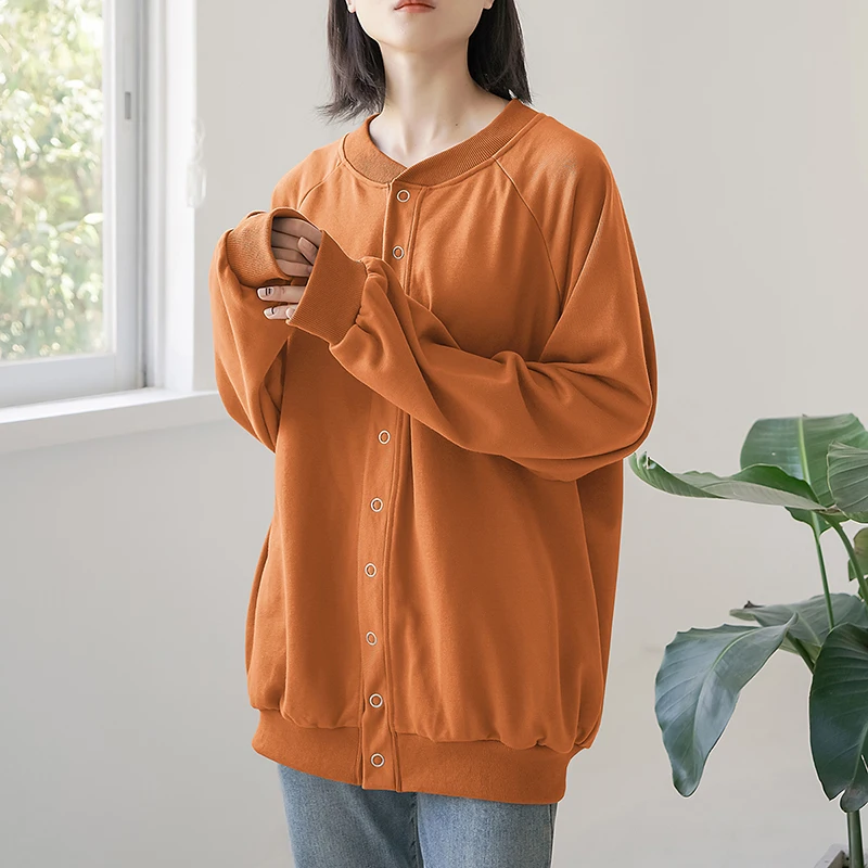 Sweat-shirt ample Jaet coréen japonais Sle, nouveau automne hiver pour femmes, décontracté, doux, Long, Cardigan ouvert