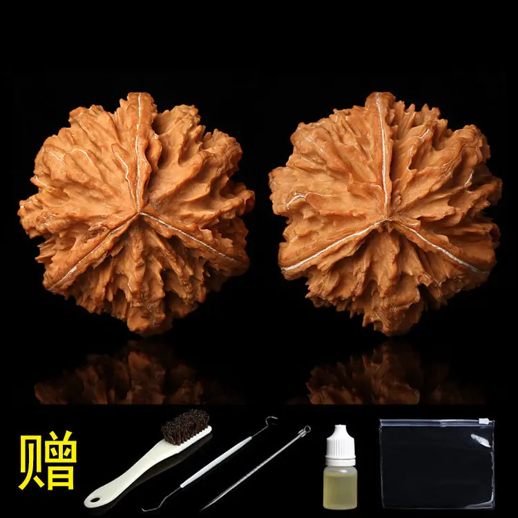 Collectible Walnuts Natural Wild Three Ridge Lantern Shaped Small Hand Twisted No Joints Portable Hand Fidget Toy 29 30 31 32mm