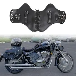 Motorcycle Universal Black PU Leather Heat Saddle Shield Deflectors For Harley Touring Sportster Dyna Honda Yamaha Suzuki Custom