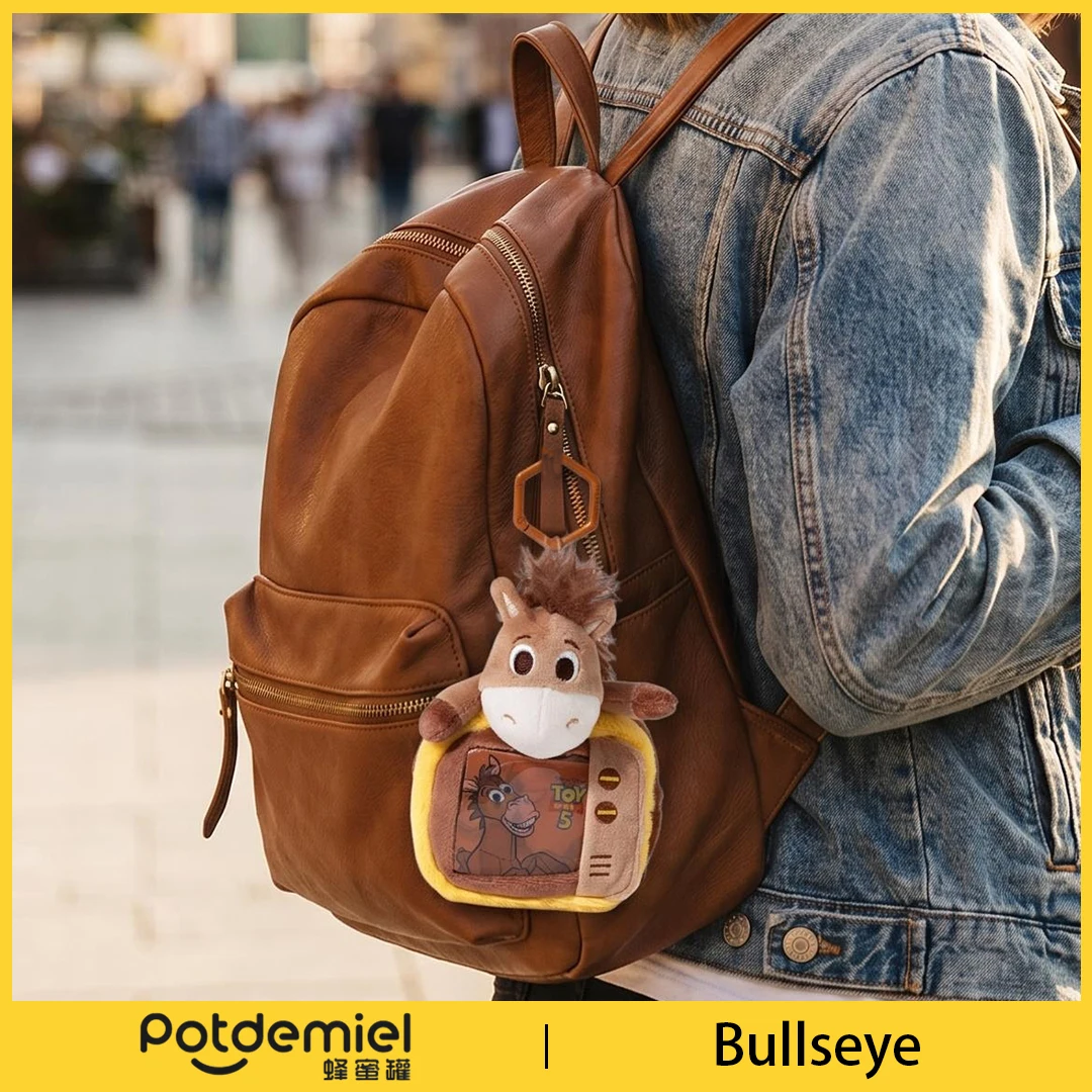 Potdemiel Disney Toy Story Bullseye Plush Coin Purse Keychain Horse Doll Bag Charm Key Ring Kids Gift Collectible Figure Pendant - view 2