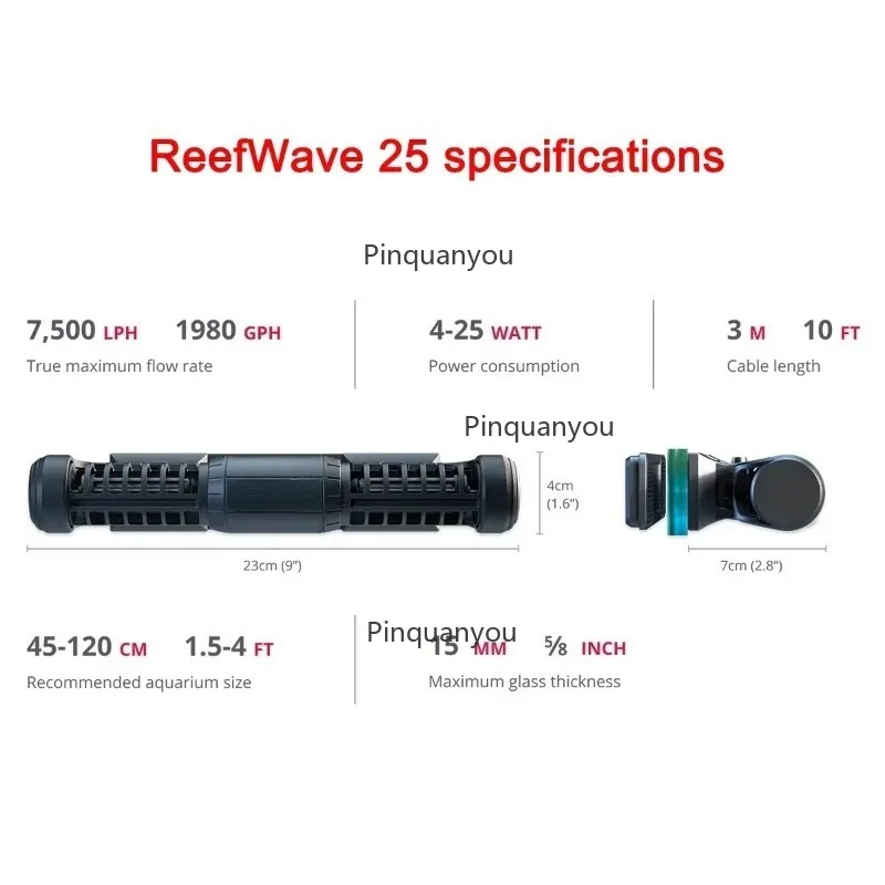 Red Sea ReefWave Maker for Coral Aquarium with WiFi Program Marine Reef 45 Aquarium Supplies