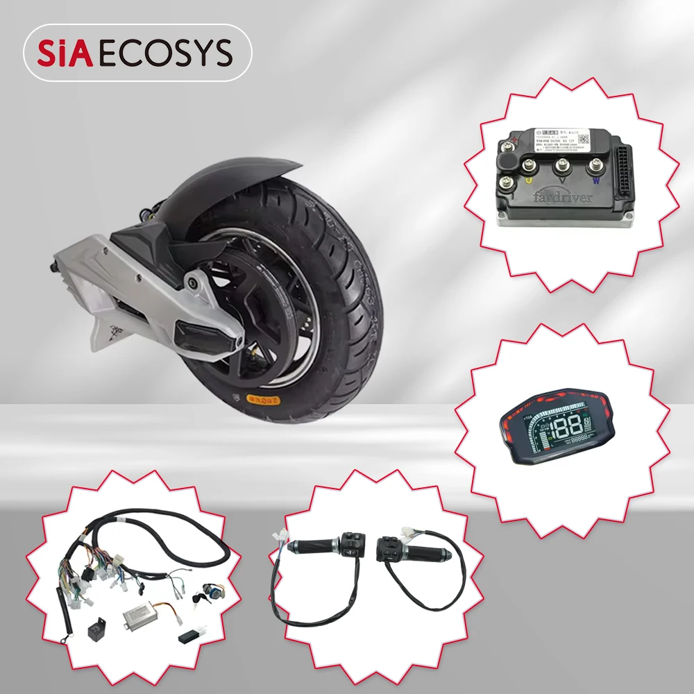 QSP090B-80 Electric Scooter mid Drive Motor Assembly Conversion Kit 1000W 72V 10 Inch for Scooter