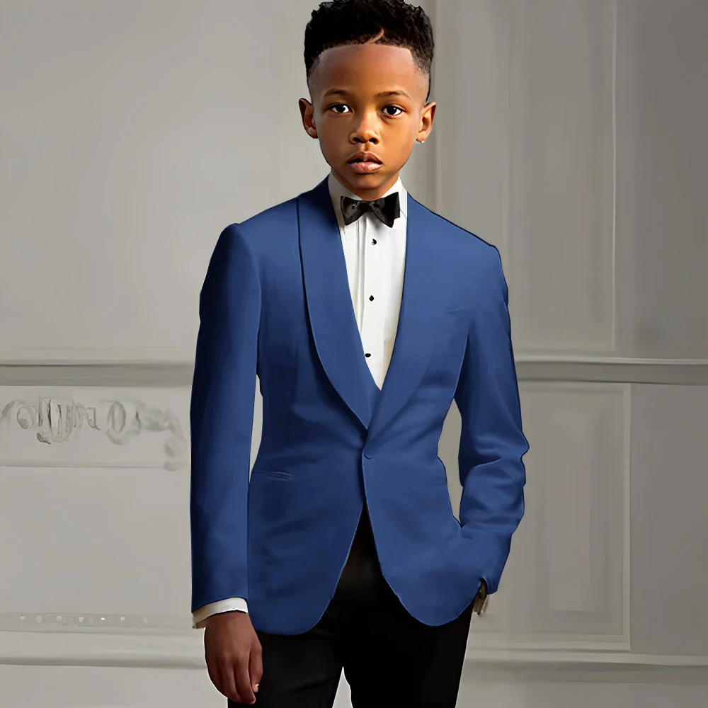 Ivory Boys Suit Jacket Pants 2 Piece Set Wedding Kids Tuxedo Custom Blazer 2-16 Years Old Fashion Outfit