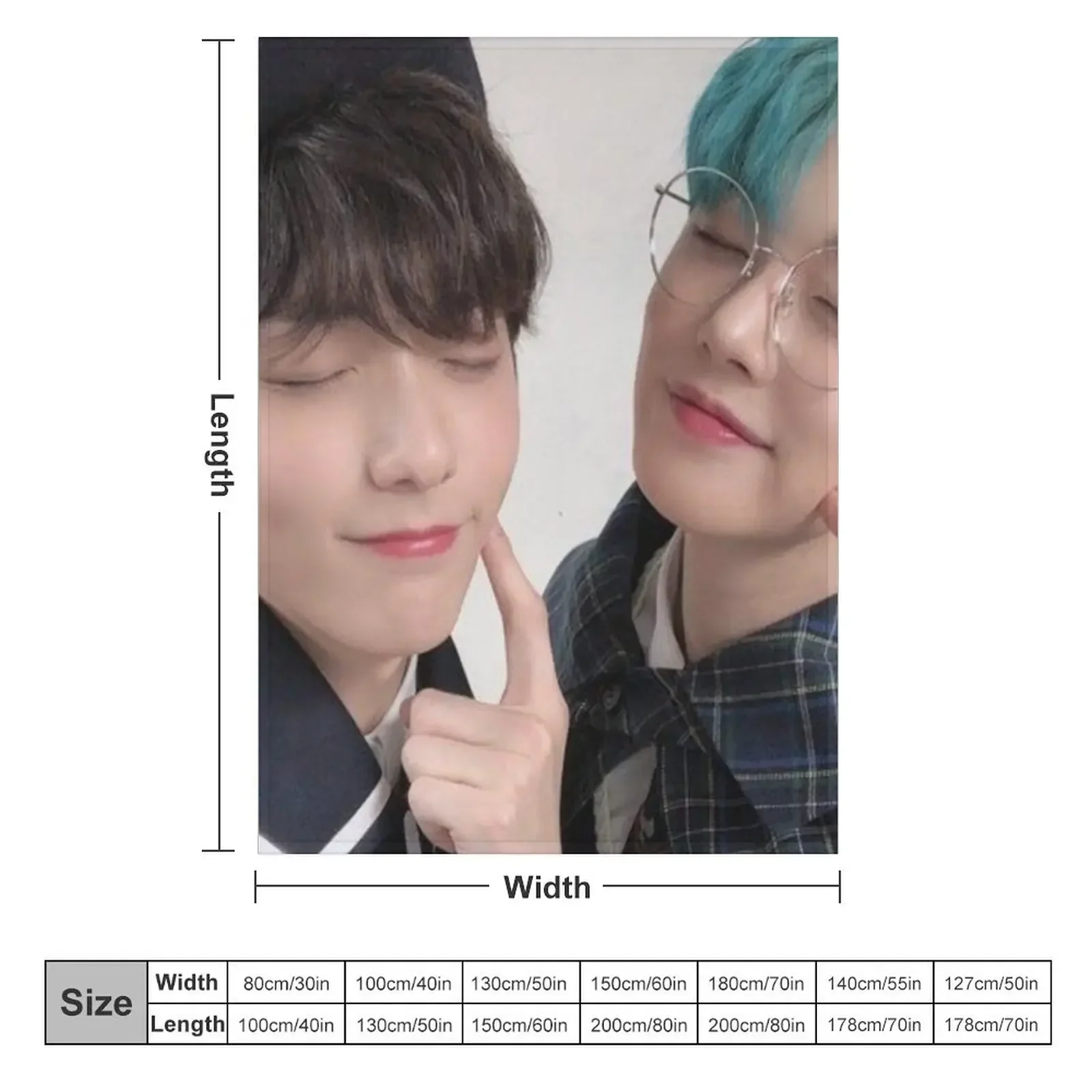 TXT Soobin & Yeonjun Throw Blanket Picnic Giant Sofa Luxury Thicken Decorative Sofa Blankets