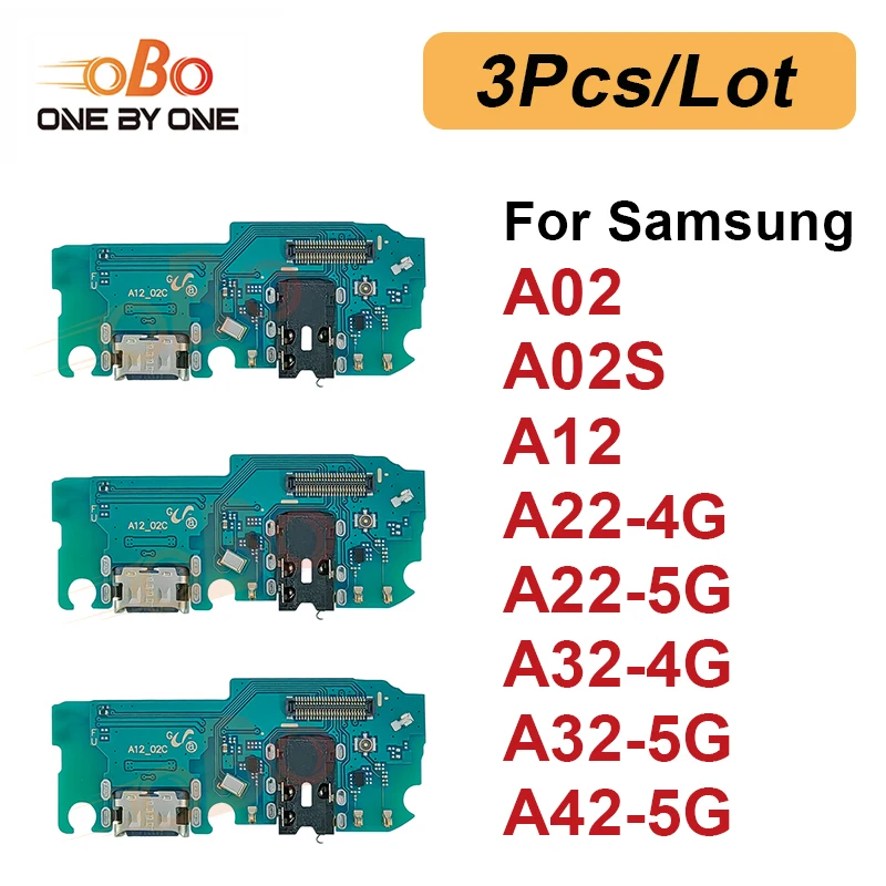 3Pcs USB Charging Port Board Flex Cable For Samsung A02 A02s A12 A22 A32 4G A42 5G Charger Board Flex A125 A225 A325 A326 A426