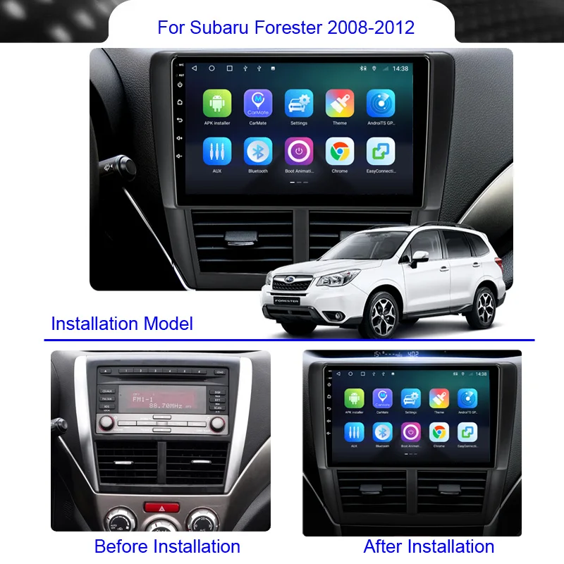 8+256 Android 12 Car Radio For Subaru Forester 3 SH Impreza 2007 - 2013 Multimedia Carplay 4G Wifi GPS Navi DVD 2 Din Autoradio