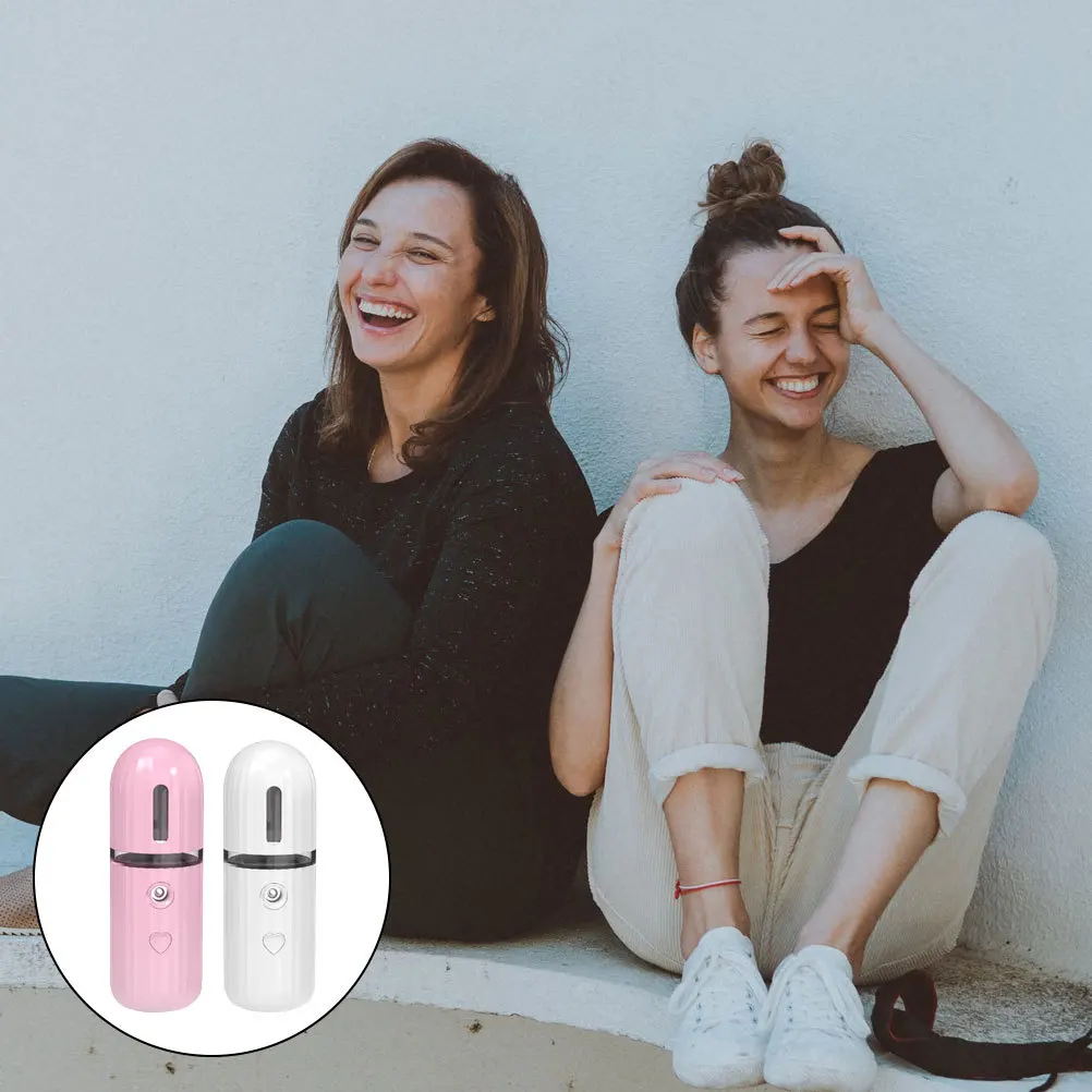 

2Pcs Facial Mister Handy Moisturizing Mist Sprayer Portable Durable Premium Mini Size Travel Office Outdoor Use