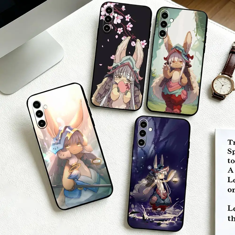 M-MADE IN A-ABYSS Nanachi  Phone Case For Samsung Galaxy A73,A72,A71,A70,A53,A52,A51,Soft Silicone Black Cover