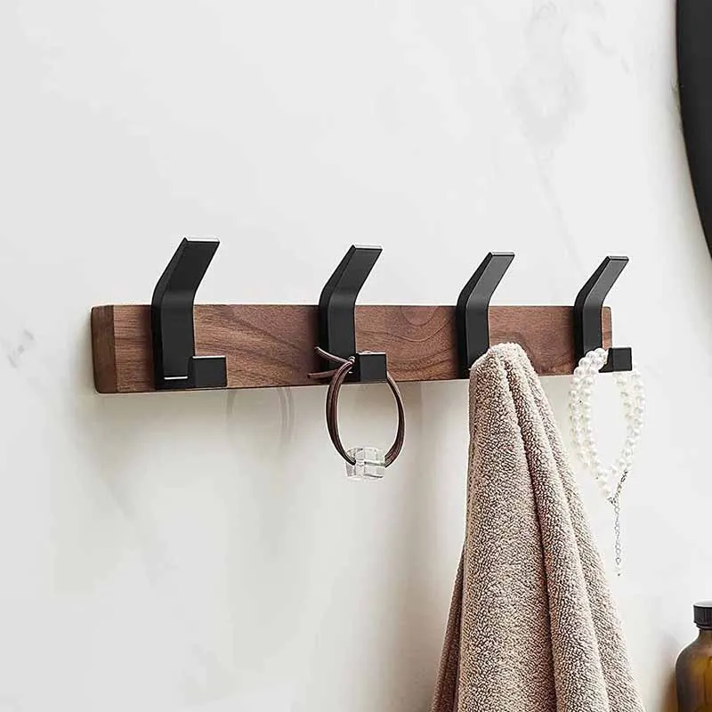 Multipurpose Wood Wall Coat Racks, Quarto Entrance Hall, Cabides De Armazenamento De Roupas, Gancho, Chapéu, Mochila, Xale, Rack Organizador De