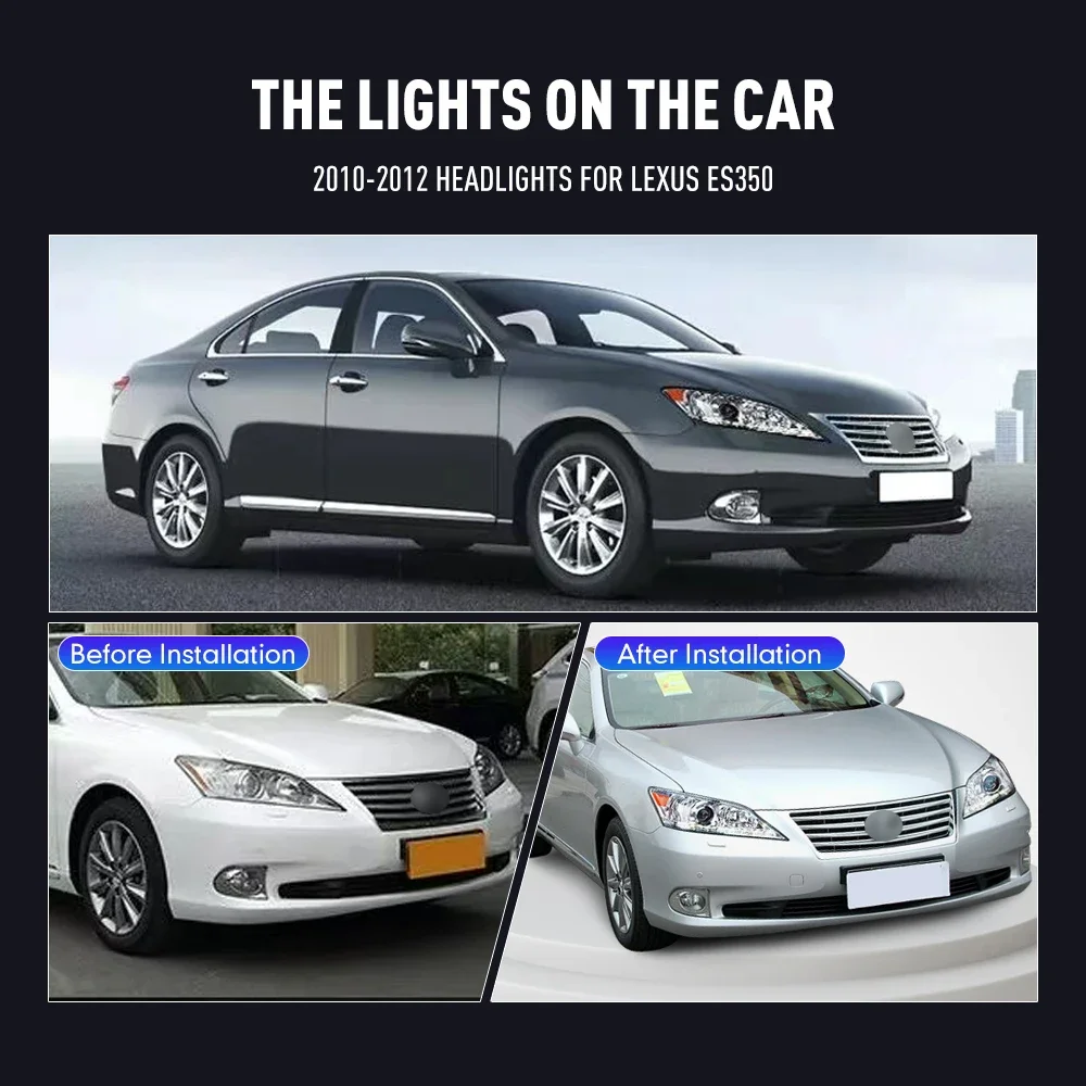 

2 шт. автомобильный Стайлинг фары для Lexus ES350 2010-2012 светодиодные фары DRL дневные ходовые огни сигнальные лампы автоаксессуары