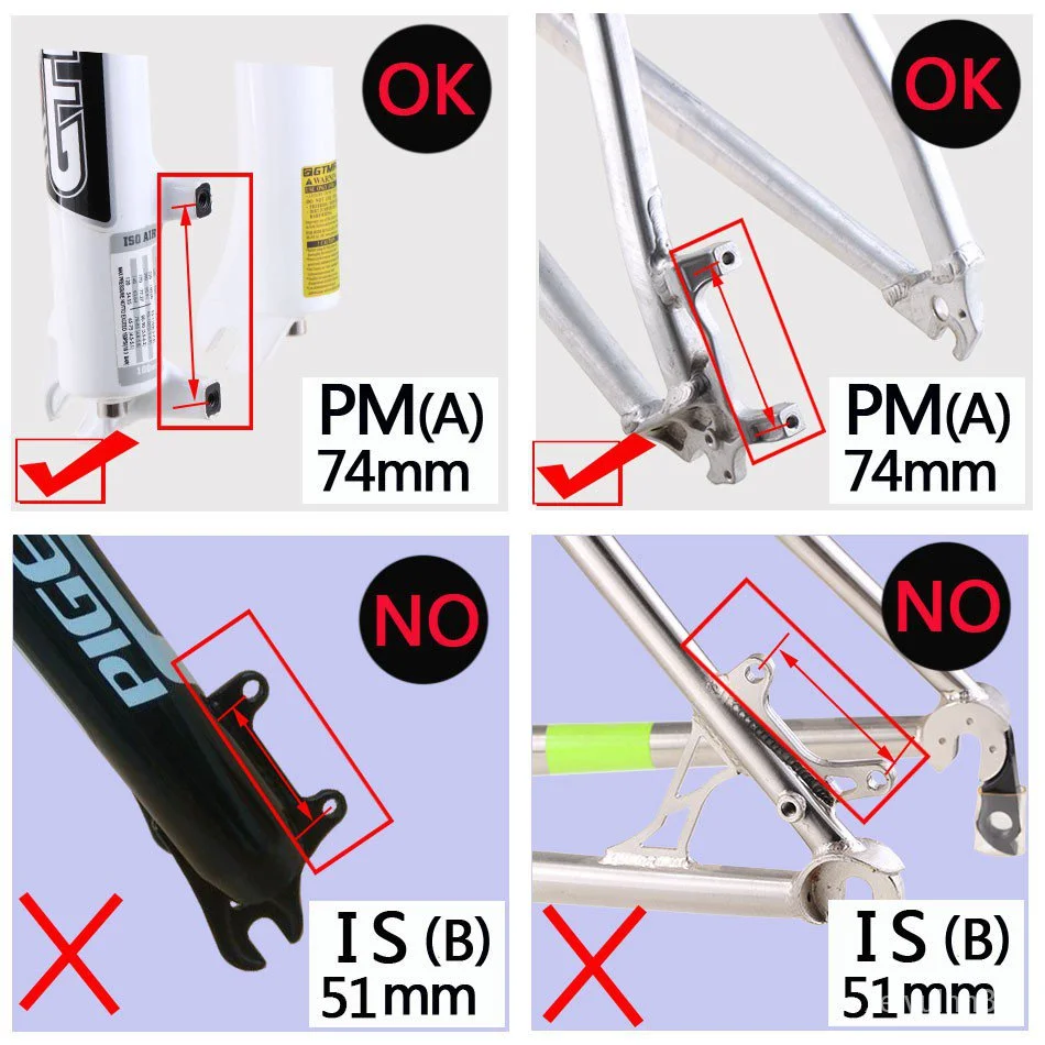 SM MA F180P/P2 Post Mount Disc Brake Adapter (Front) (180mm) (P/P) 7 in Disc brake rotor PM A pillar Brake Disc