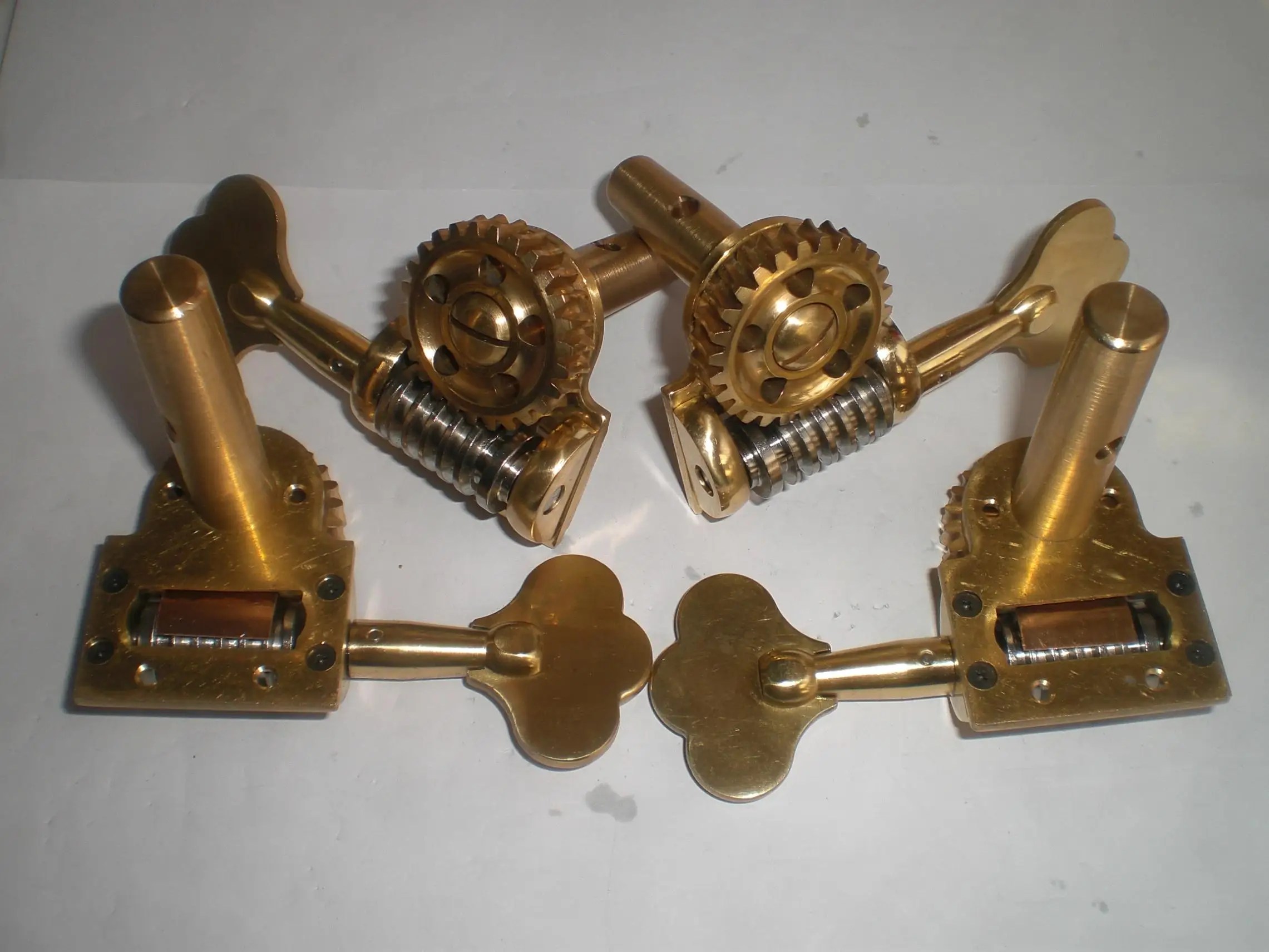 1 Set New Type Germany Style Brass Upright Bass Turning Pegs 3/4 to 4/4 Size with Screws