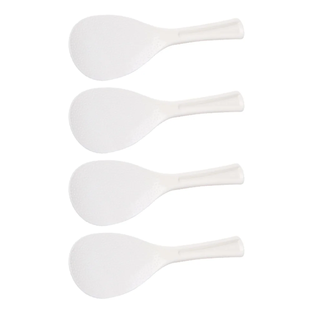 

4 Pcs Rice Spoon Non Stick Smooth Ergonomic H Kitchen Utensils Plastic Meal Scoop White Serving Home Hotel Restaurant
