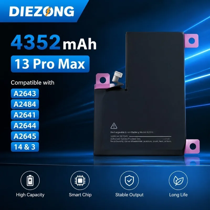 

2026 New for IPhone 13 Pro Max Low-Temperature Performance Mobile Phone Battery 4352mAh IN STOCK Fast Charging High-Quality