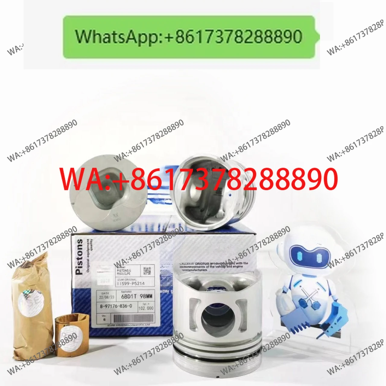 

6BD1 Engine Parts Full Reconstruction Kit 6BD1T Cylinder Liner Kit Cylinder PistonKit 7770 Engine 8360 7750