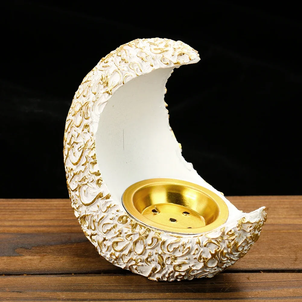 Arabian Crescent Resin Candlestick Incense Burner Ancestral Temple Decorations Aromatherapy Stove