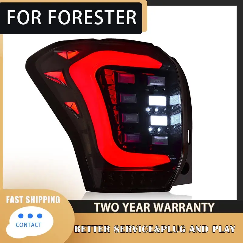 Car Lights for Subaru Forester LED Tail Light 2013-2018 Forester Rear Stop Lamp Brake Signal DRL Reverse Automotive Accessories