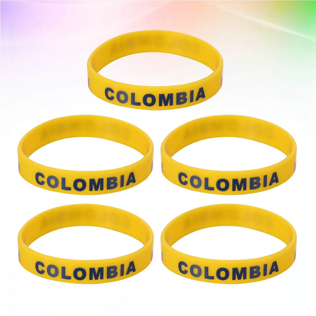 

5Pcs Country Flag Silicone Wristbands Comfortable Team Bracelets Sports Event Football Match Outdoor Fans Accessories
