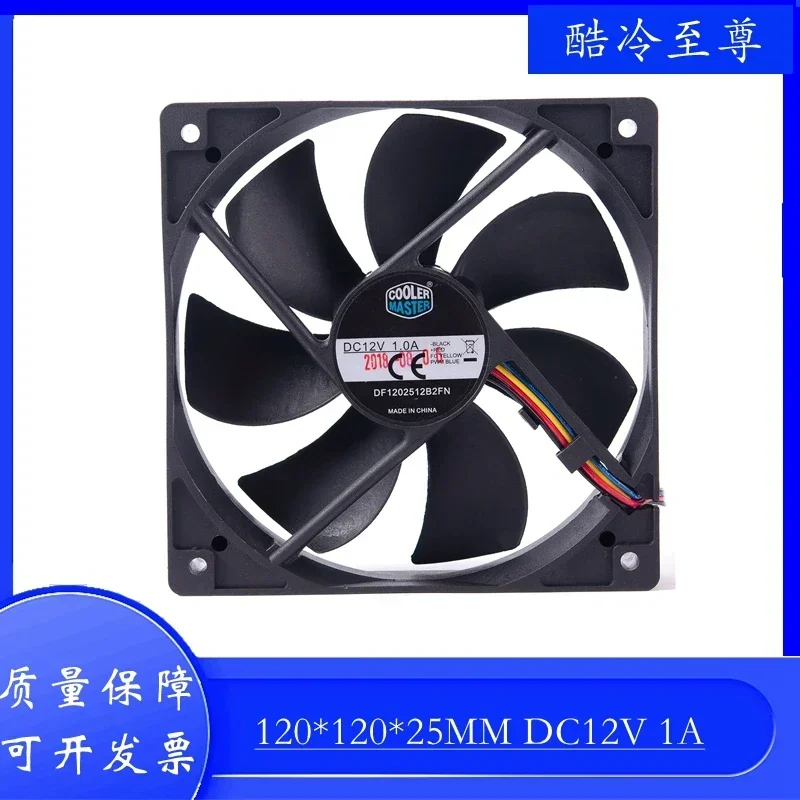 

+Новинка, 12 см для 12025 DC12V 1.0A DF1202512B2FN, большой объем воздуха, ШИМ-вентилятор с контролем температуры, 2 шт.