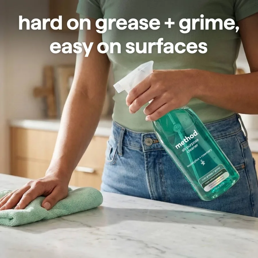 28 fl oz Eucalyptus + Rosemary All Purpose Cleaner Spray, Paraben‑Free Phthalate‑Free Liquid Multi‑Surface Household Cleaning Spray Bottle