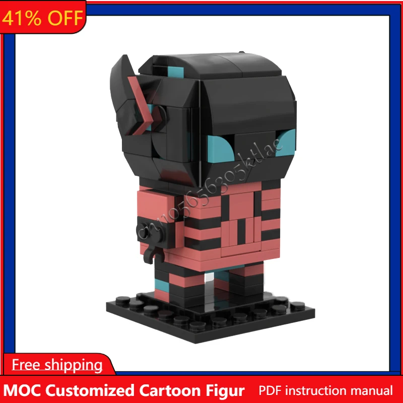 

150 PCS Customize Zentreya Cyborg Helmet Brickheaded Sets DIY Creative Assembly Toys Children Collection Display Christmas Gift