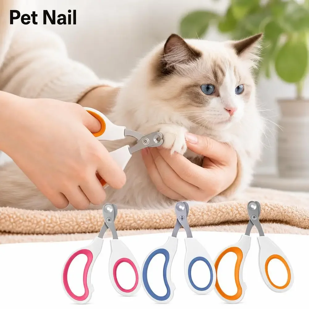 Stainless Steel Cat Nail Clippers for Small Cats Dogs, Professional Puppy Claw Cutter, Pet Grooming Trimmer Tool