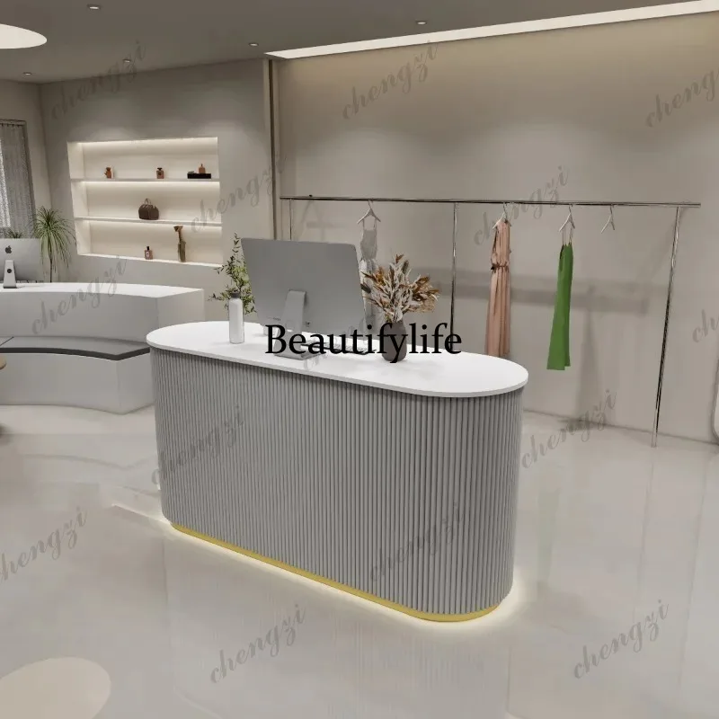 PPP Beauty Salon Reception Desks Modern Aesthetic Minimalist Design Reception Desks Unique Small Comptoire Accueil Comptoire Acc