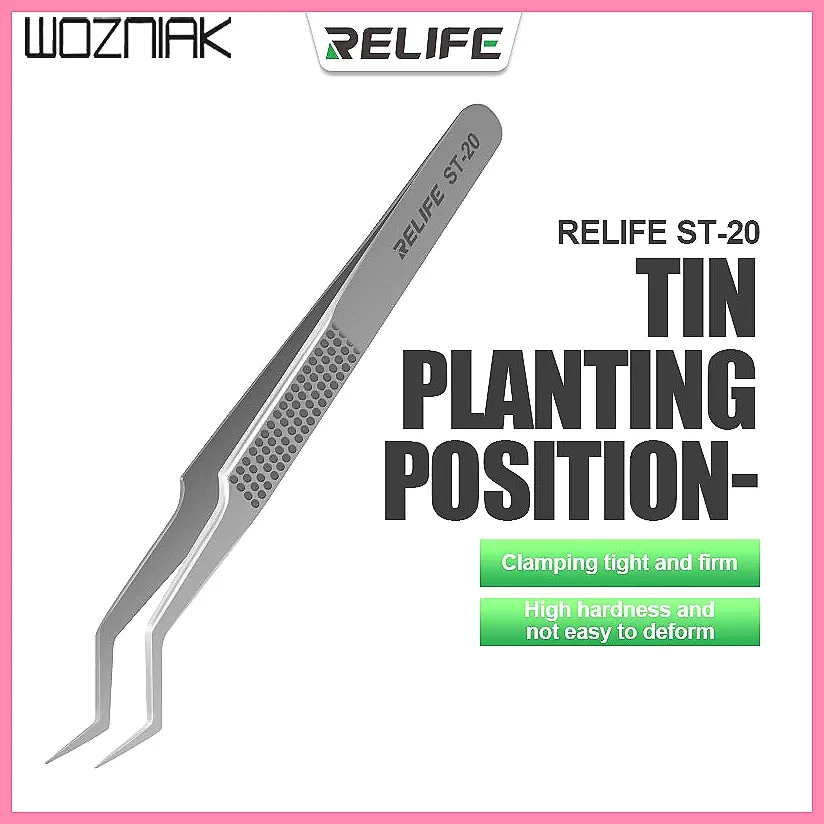 High Precision ST-20 Chip Positioning Tweezers for Soldering, Micro-IC Repair & Flying Wire Work