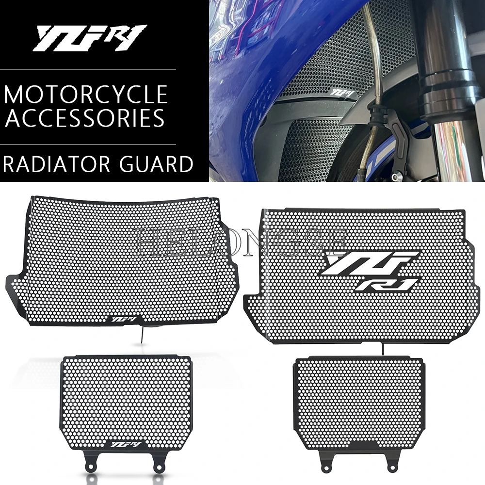 

Для Yamaha YZFR1 YZFR1M YZF R1 R1M 2018 2019 2020 2021 2022 2023 2024 решетка радиатора двигателя, защита масляного радиатора