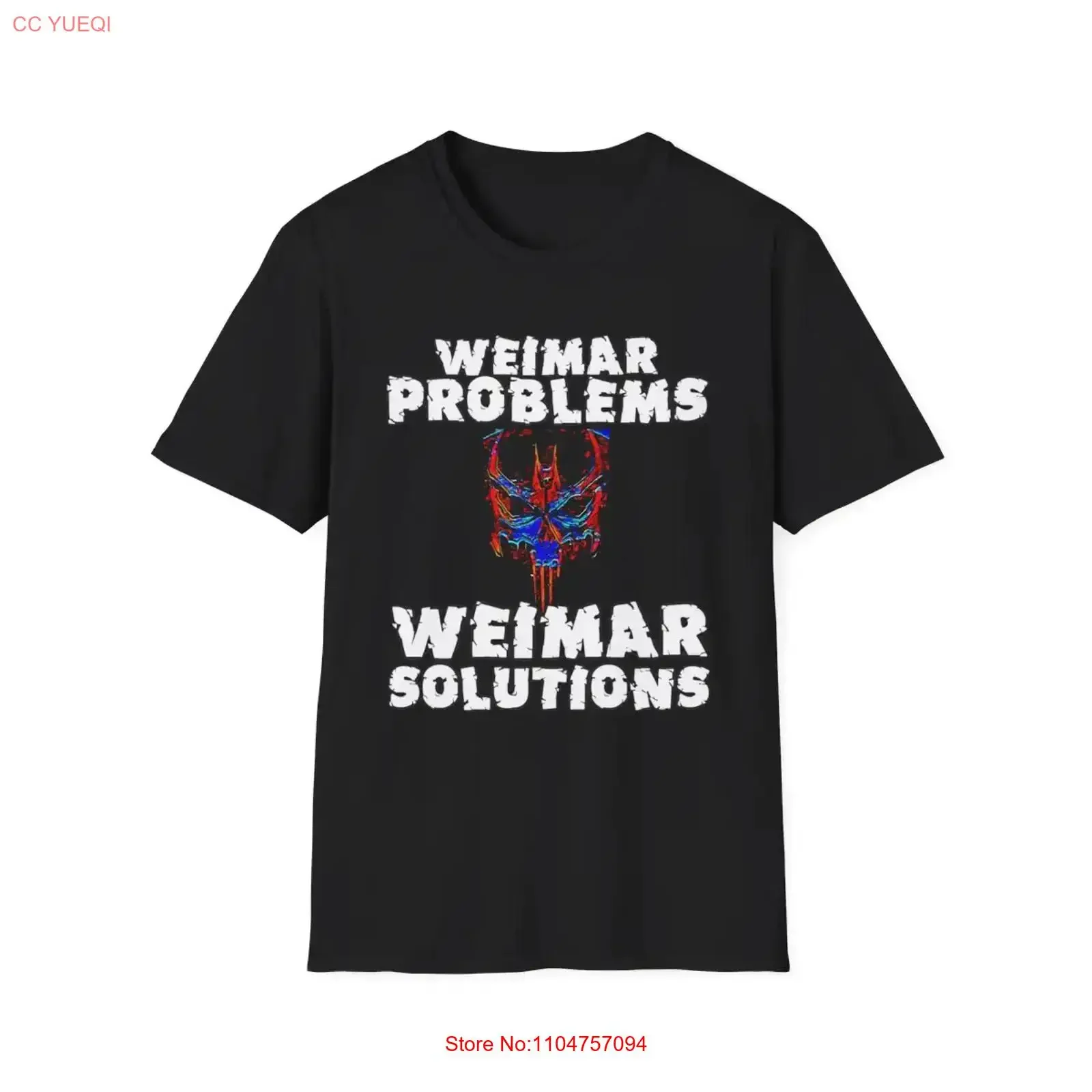 Weimar Problems Solutions Facepaint T Shirt New without Tags Rise Up vintage Washed Slightly Breathable Unisex streetwear