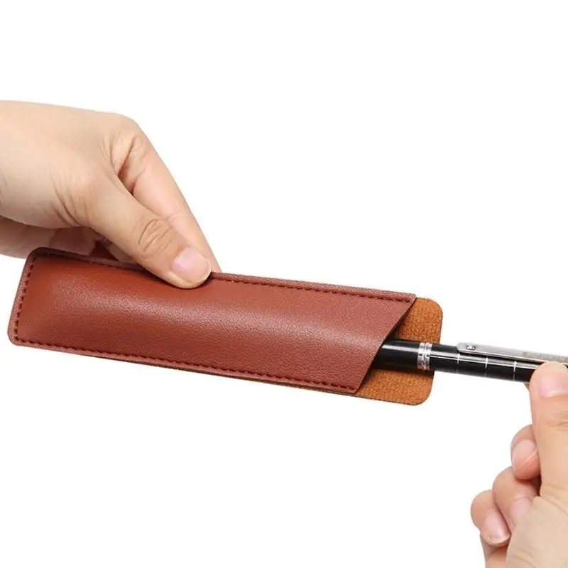 H7JF Vintage Leather Pen do posiadacza obudowy dla jednego długopisu Pojeta Pióra Fountain Pen Sleeve na świąteczny urodziny