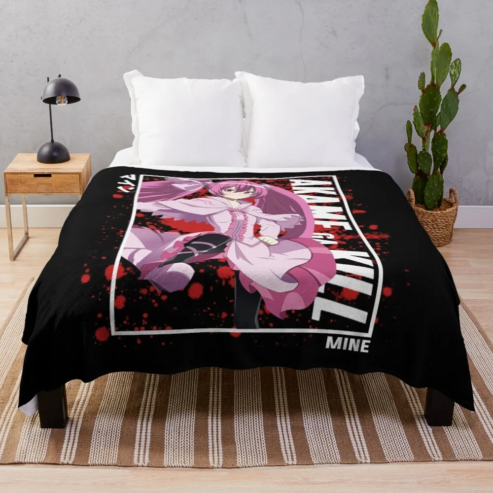 

Akame Ga kill - Mine Throw Blanket Soft Plaid valentine gift ideas Blankets For Baby Cute Plaid Blankets