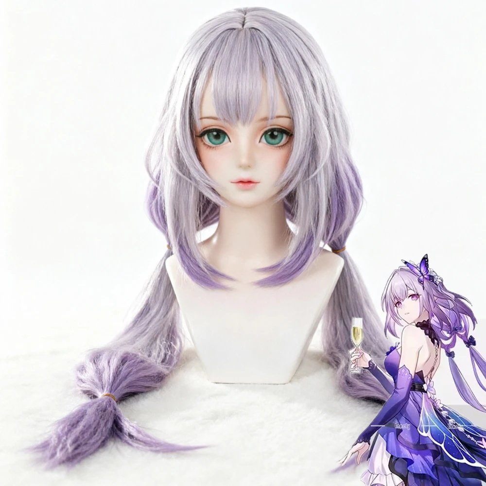 アニメ-hsr-カストリス-コスプレウィッグ-68-センチメートルロングポニーテールライトパープルグラデーションウィッグ耐熱合成ハロウィンウィッグ