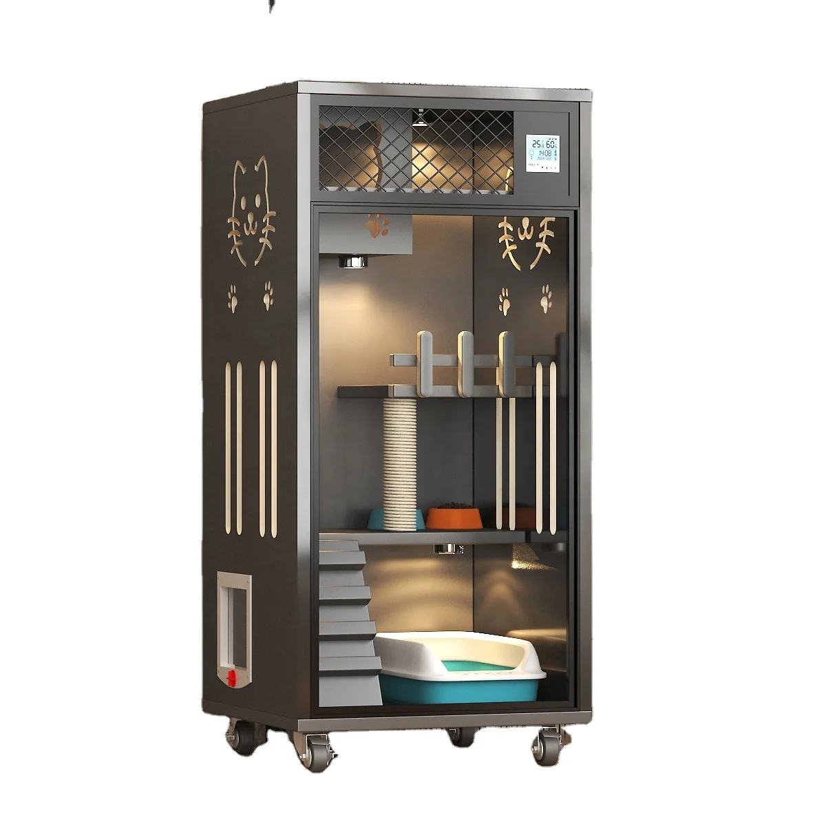 

Factory Direct Sales of Wooden Pet Luxury Villas with Multiple Cat Cages, Luxury Villas with Multiple Cat Cages