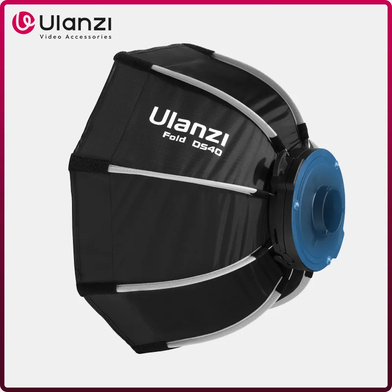 Ulanzi 40CM / 60CM Octagonal Softbox Mini Bowens Mount Quick Release Honeycomb Grid Softbox for Ulanzi L023 L024 LT005 COB Light