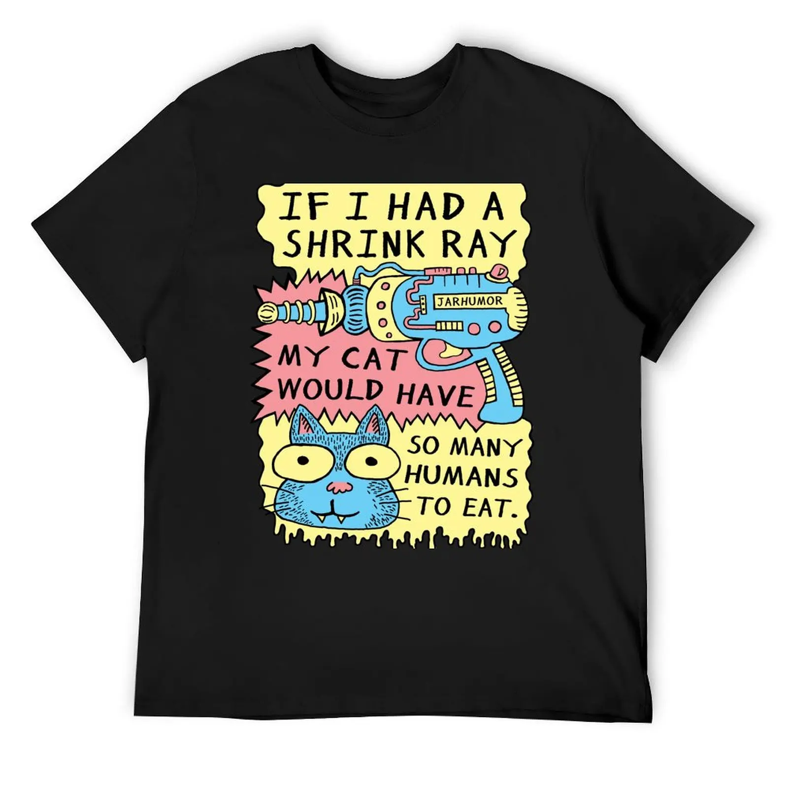 

Shrink Ray Cat T-Shirt plus size tops man clothes sweat graphic t shirt vintage fitted t shirts for men
