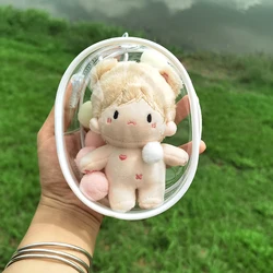 10cm claro saco ao ar livre novo estilo mini kawaii bonecas de pelúcia bolsa de armazenamento para 10cm-12cm boneca de pelúcia anime dos desenhos animados brinquedo nendroid