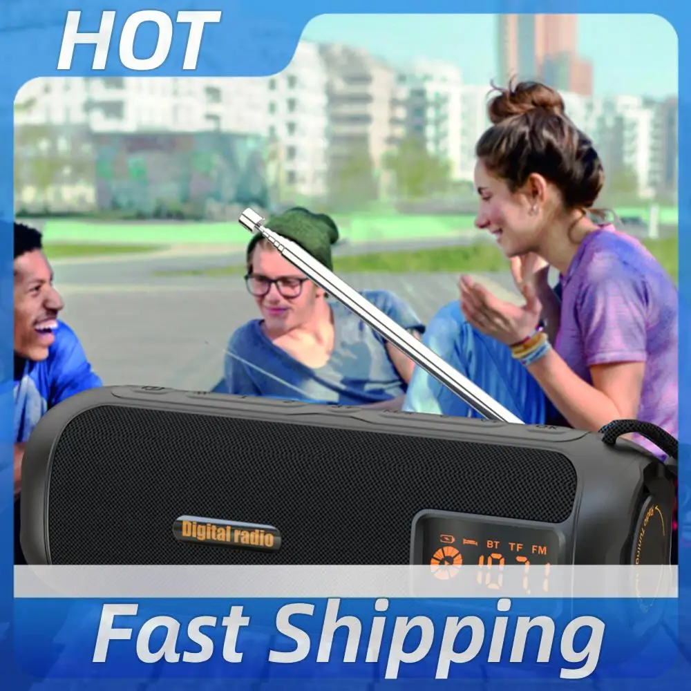 

Wireless BT Speaker AM FM Radio Support TF Card Rechargeable Radio for Home Outdoor