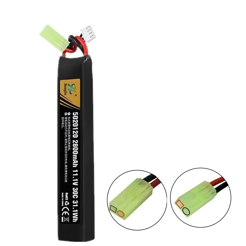 Originele Rc Waterpistool Airsoft Lipo Batterij 11.1V 3S 2800Mah 30c 5020120 Voor Airsoft Bb Air Pistool Elektrische Speelgoed Pistolen Onderdelen