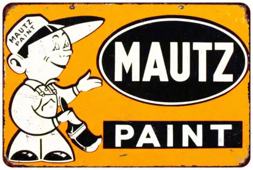 

Mautz Paint Vintage LOOK Репродукция Металлический знак настенное искусство