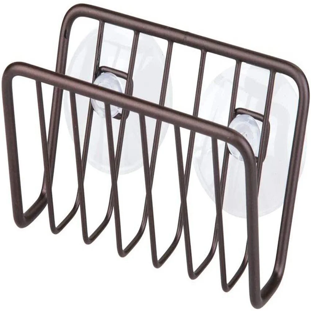 

Suction Cup Sponge Holder Kitchen Sink Stainless Steel Rack Organizer for Sponge Scrubber Draining Basket Kitchen Sink Organizer